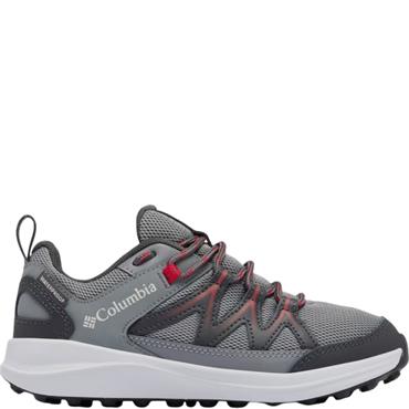 COLUMBIA BOYS WATERPROOF LACE TRAINER - GREY RED